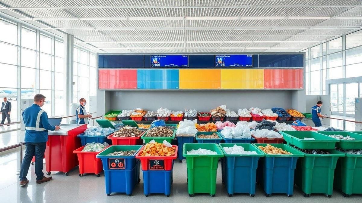 Como é feita a gestão de resíduos aeroportuários?