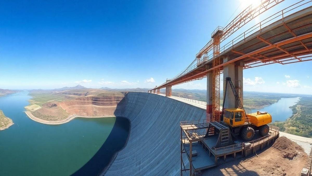 Cronograma da construção da represa de Itaipu