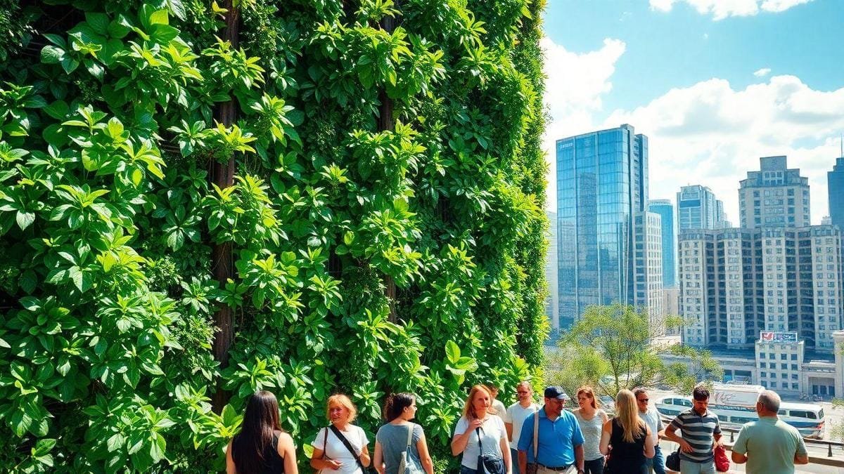 Impacto ambiental da implementação de jardins verticais