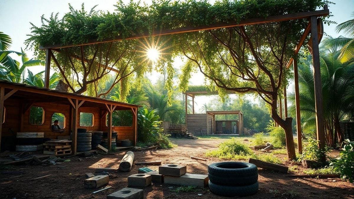 Materiais recicláveis para construção