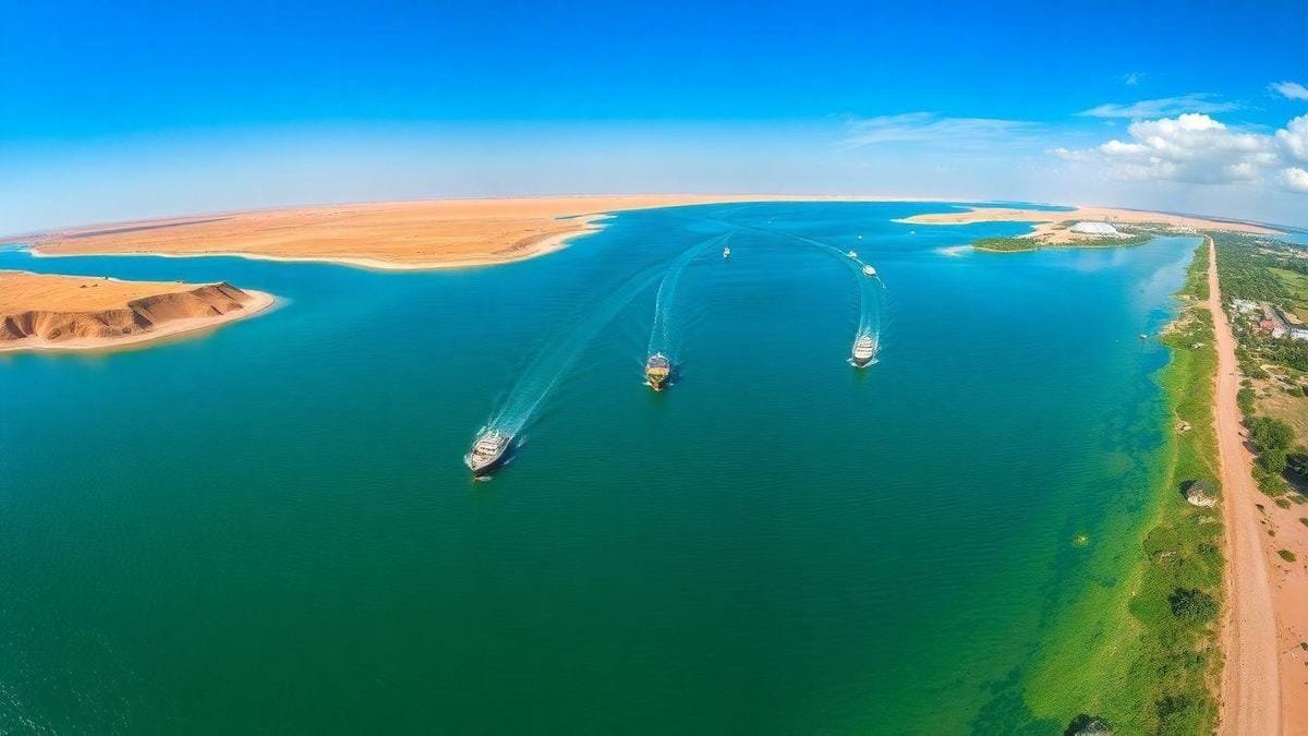 O tamanho e a capacidade do Canal Suez