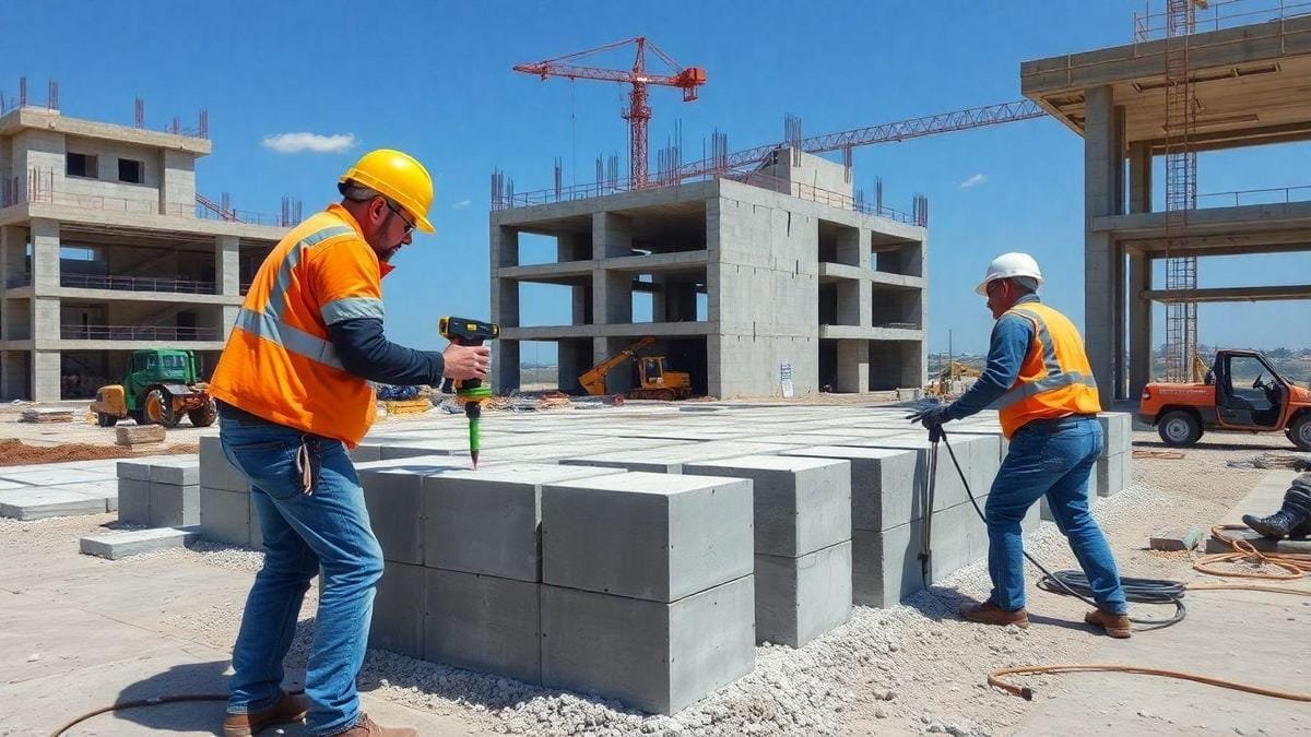 Técnicas de Assentamento de Blocos de Concreto