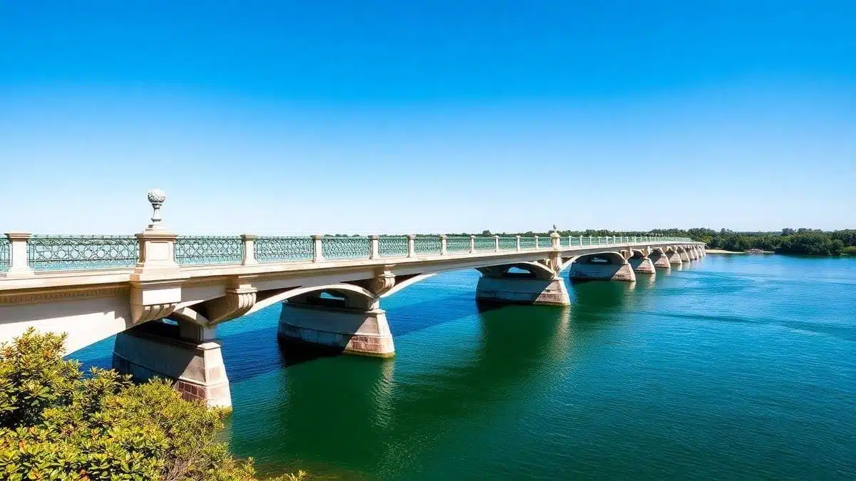 Engenharia da Ponte sobre o Rio Mackinac