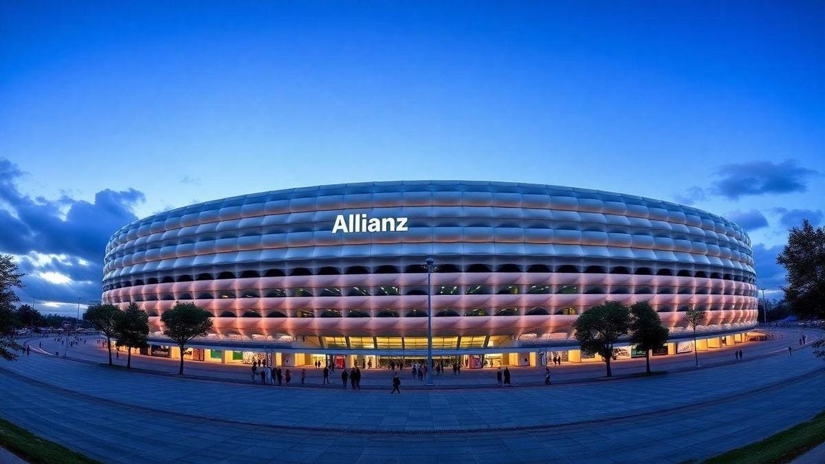 Tamanho Impressionante do Estádio Allianz Arena