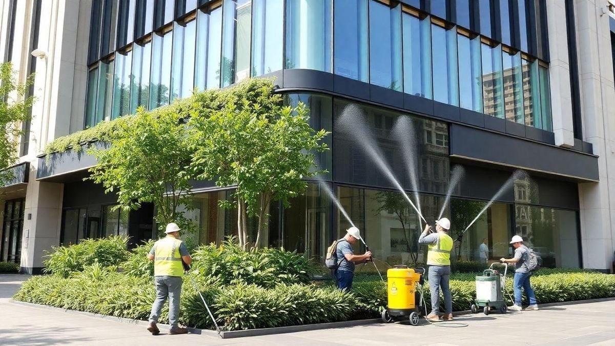 Técnicas de limpeza sustentável para fachadas