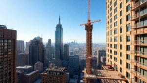 equipe-constroi-torre-de--metros-em-espaco-pequeno-no-manhattan