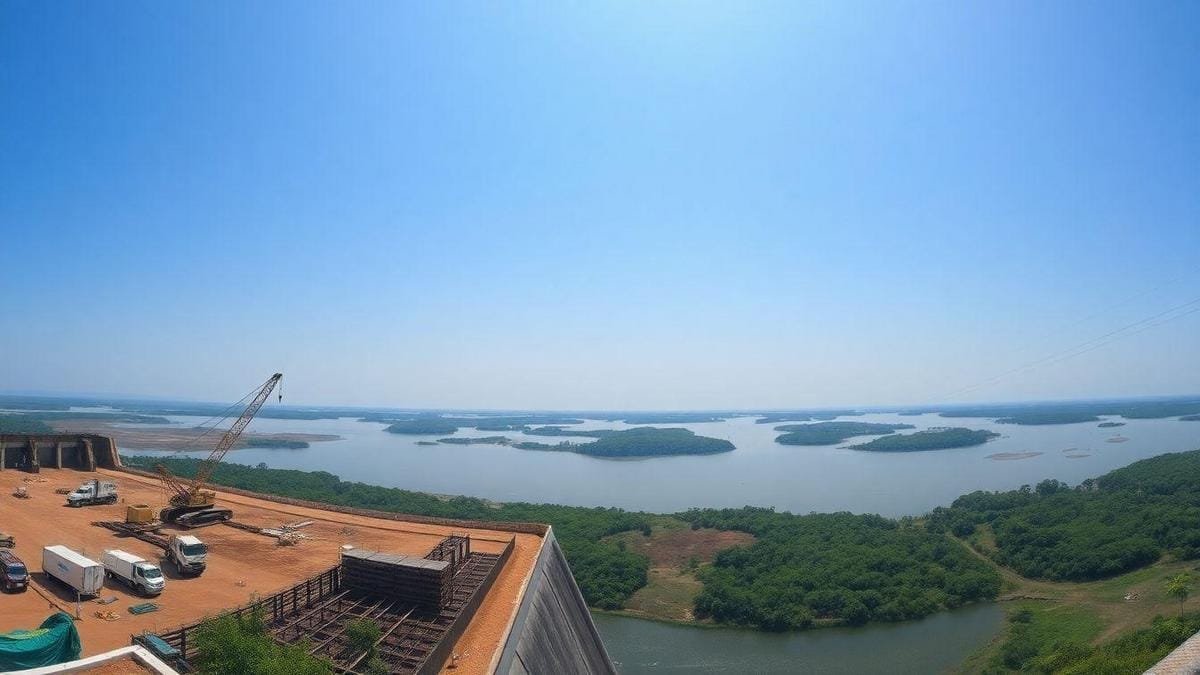 Tempo de obra na construção da Barragem de Belo Monte