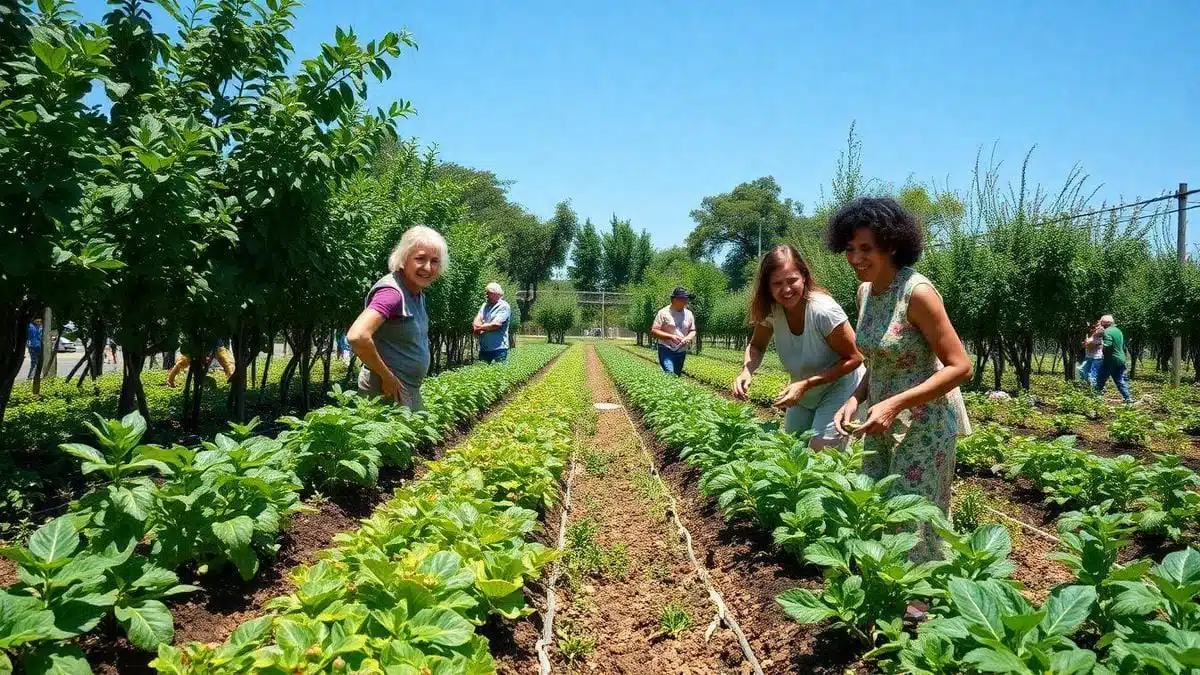Cultivo sustentável em hortas comunitárias