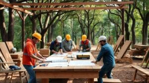 equipe-do-projeto-na-pensilvania-enfrenta-complexidades-de-madeira-de-longo-alcance