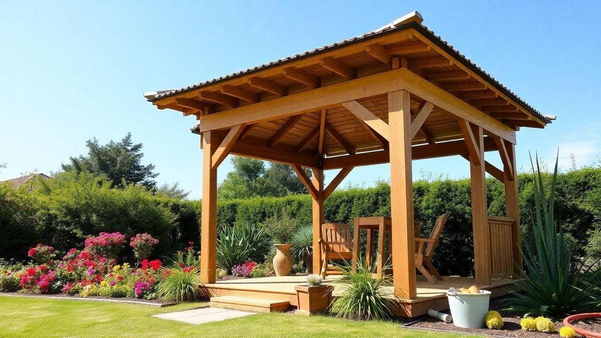 Manutenção do Gazebo de Madeira