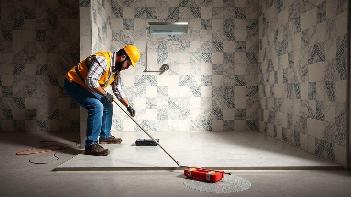 Preparação da Superfície para Instalação de Azulejos em Áreas Molhadas