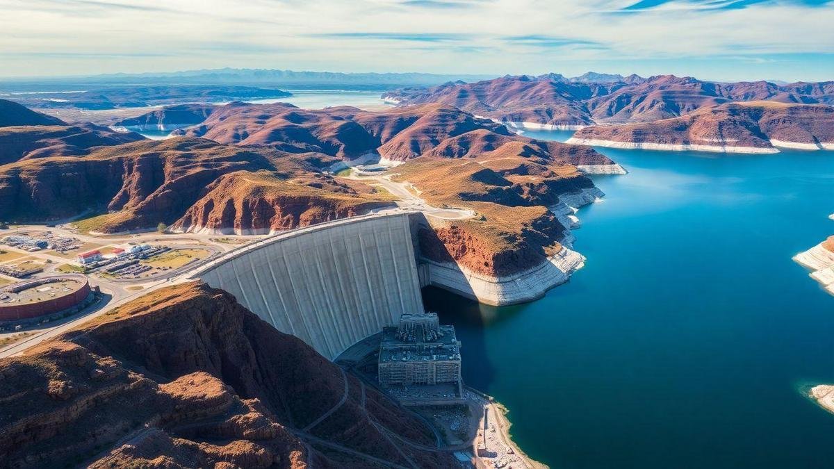 Tamanho da Barragem de Hoover