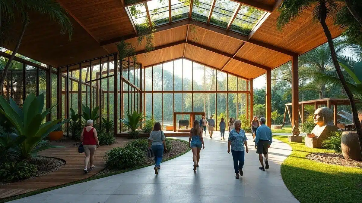 Integração entre arte, natureza e sustentabilidade no Inhotim e arquitetura bioclimática e ventilação natural no Inhotim