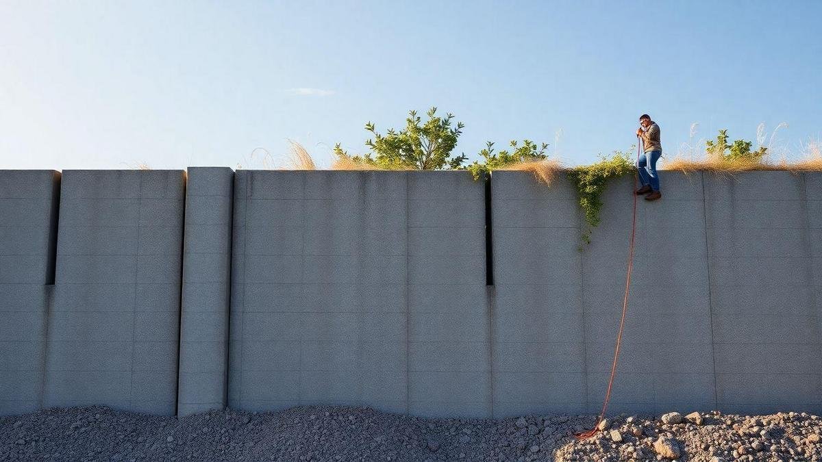 Como muros de arrimo em concreto seguram seu terreno