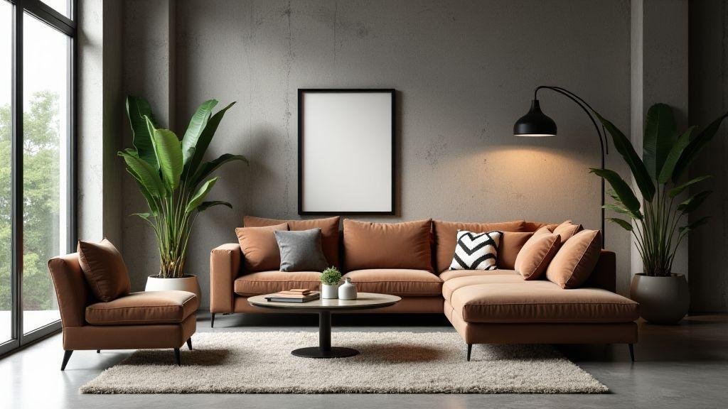 Como usar o estilo industrial em casa com piso cimentício polido e combinar móveis