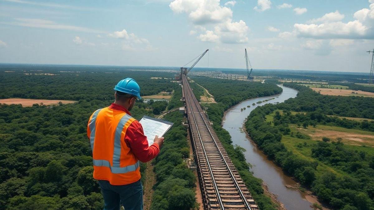 Como você acompanha o licenciamento ambiental e estudo de impacto em obras como Ferrovia Norte-Sul e os Impactos ambientais das obras do projeto de infraestrutura ferroviária no Brasil