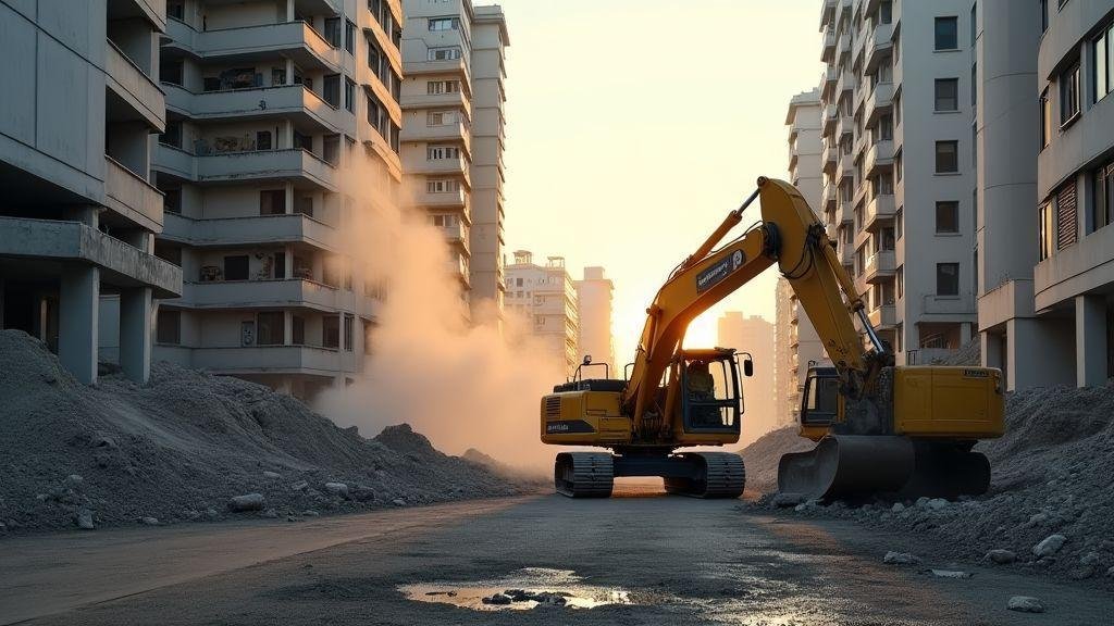 Técnicas de demolição controlada que reduzem risco e vibração