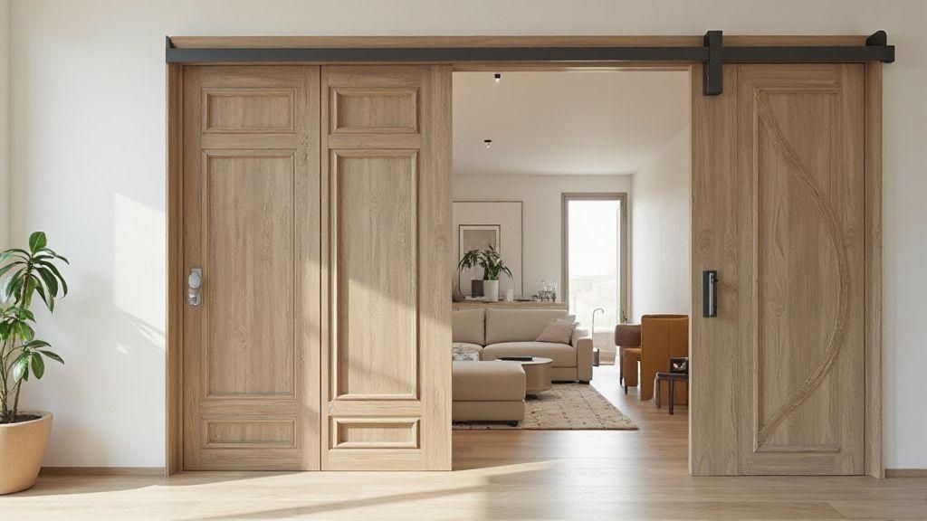 Como fazer porta de correr suspensa fácil: acabamento e integração no ambiente