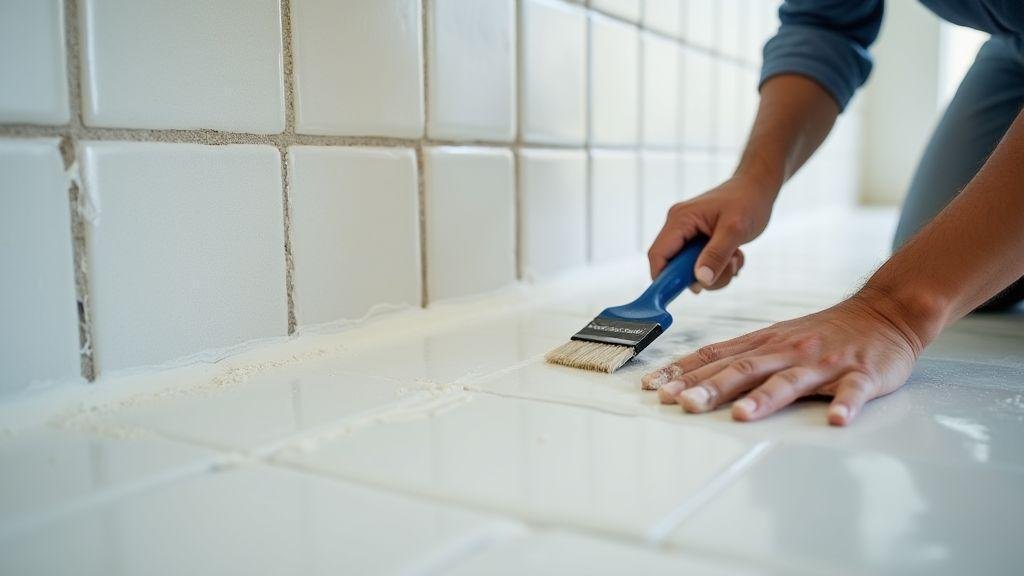 Como você aplica a argamassa acoplada rápida passo a passo?