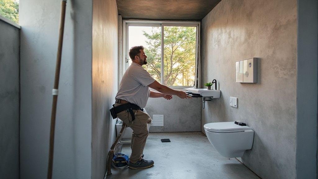 Como você instala ventilação mecânica controlada para banheiros sem ventilação natural