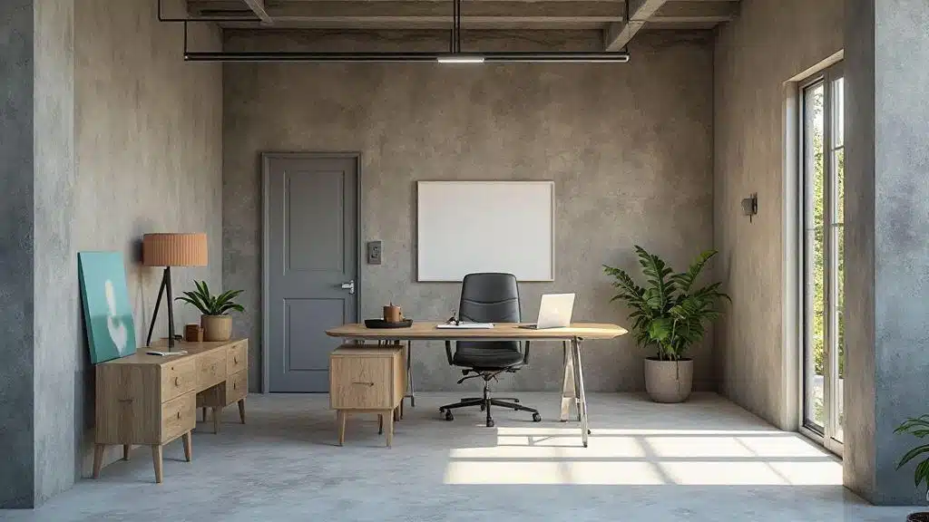 Instalação elétrica segura na conversão de garagem em escritório com isolamento acústico e elétrica