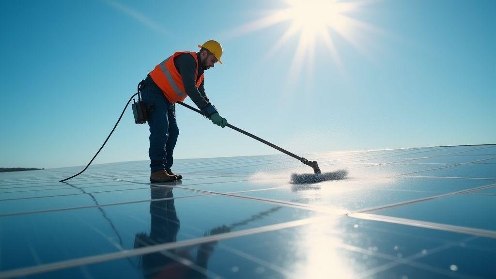 Limpeza painéis solares e frequência limpeza painéis solares para manter a produção