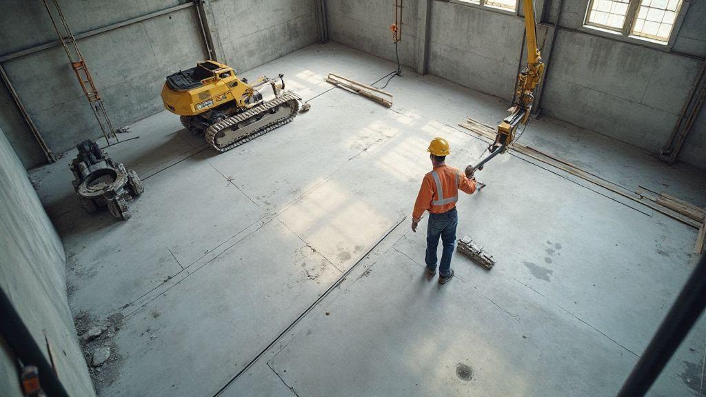 Planejamento do traçado das juntas para execução de juntas de dilatação em pisos grandes sem formação de trincas