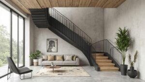 projeto-de-escada-metalica-interna-economiza-espaco