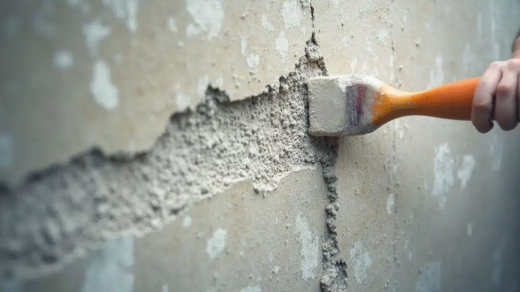 Reparo de fissuras e preparação da superfície