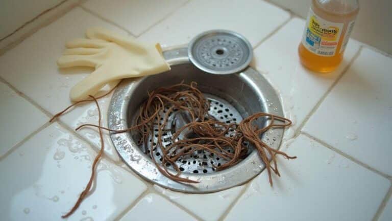clogged-bathroom-drain-with-hair-how-to-clean-easily