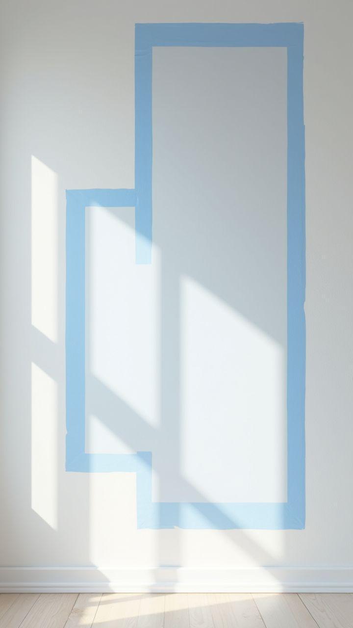 Como criar uma parede geométrica com fita crepe: segredo revelado