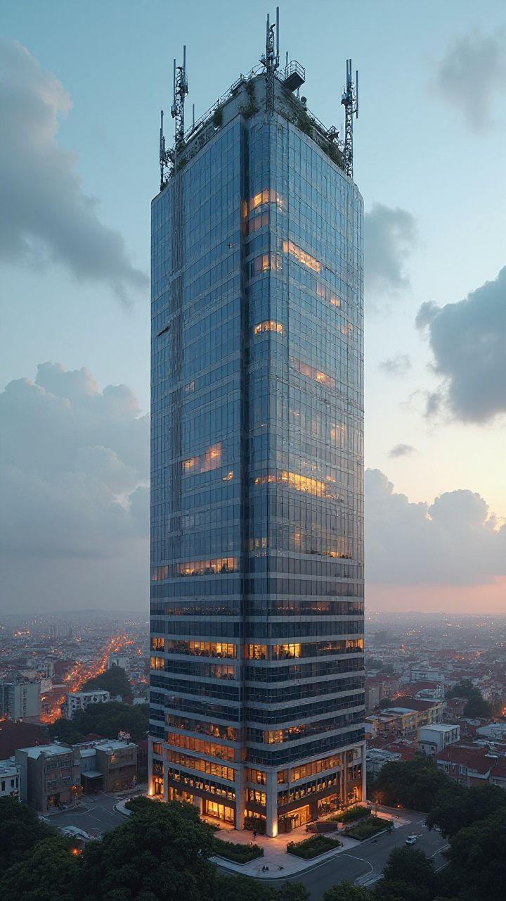 Engenheiros das megaestruturas de telecom disfarçadas de arquitetura