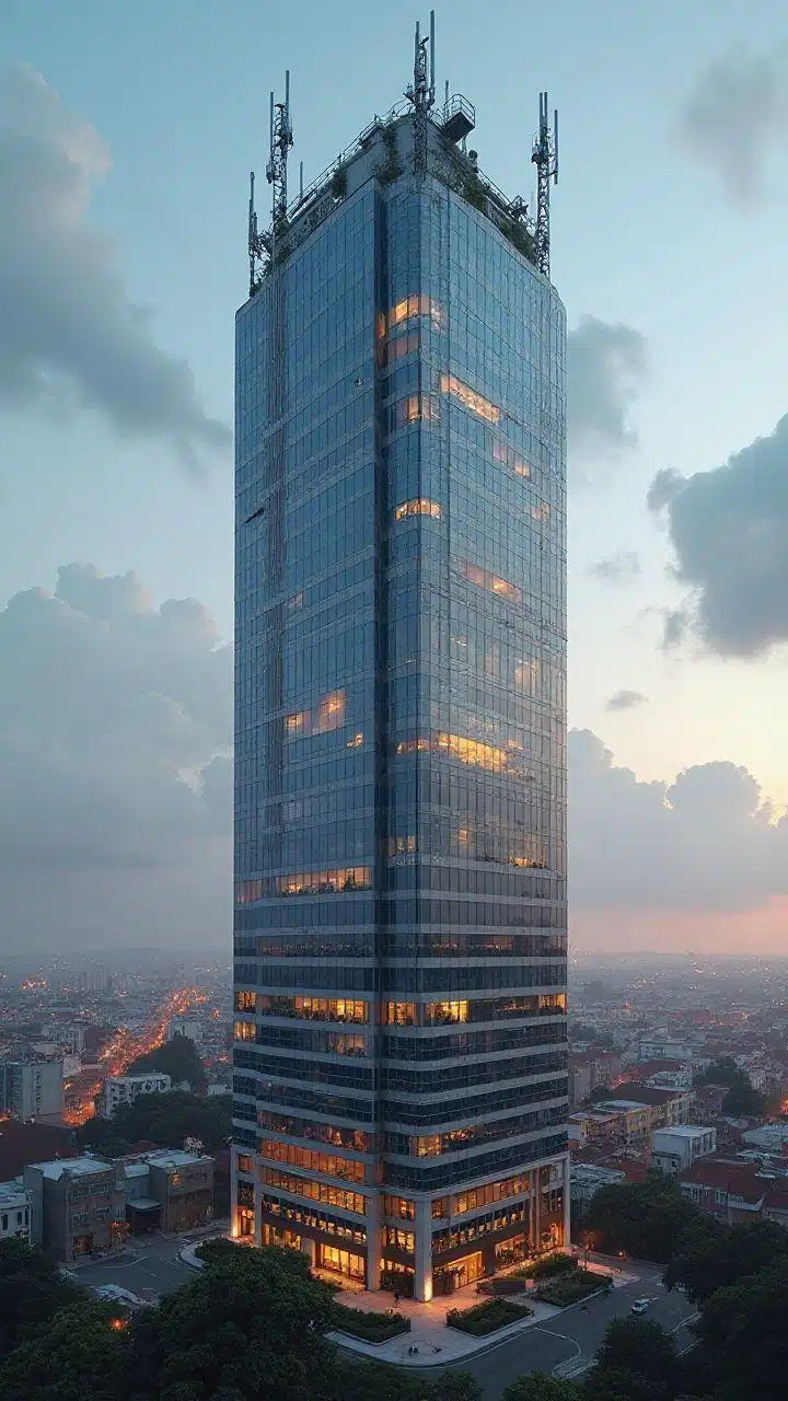 Engenheiros das megaestruturas de telecom disfarçadas de arquitetura